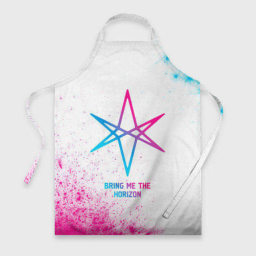 Фартук Bring Me the Horizon neon gradient style / 3D-принт – фото 1