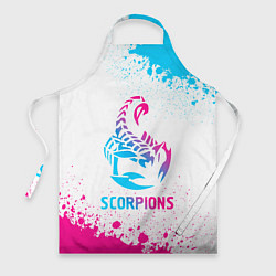 Фартук кулинарный Scorpions neon gradient style, цвет: 3D-принт