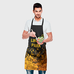 Фартук кулинарный Linkin Park - gold gradient посередине, цвет: 3D-принт — фото 2