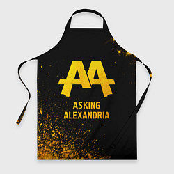 Фартук кулинарный Asking Alexandria - gold gradient, цвет: 3D-принт