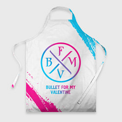 Фартук кулинарный Bullet For My Valentine neon gradient style, цвет: 3D-принт