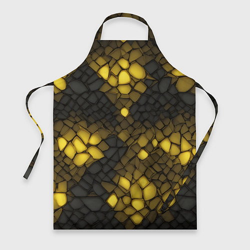 Фартук Жёлтый трескающийся камень / 3D-принт – фото 1