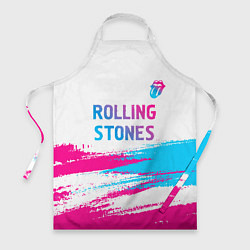 Фартук Rolling Stones neon gradient style посередине