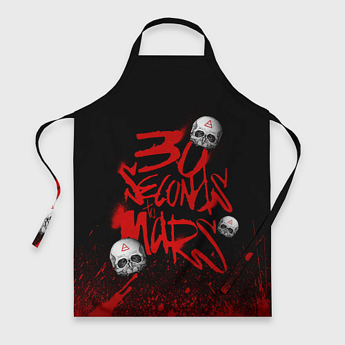 Фартук Thirty seconds to mars skulls / 3D-принт – фото 1