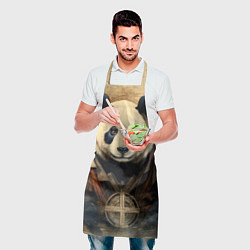 Фартук кулинарный Панда арт-портрет, цвет: 3D-принт — фото 2