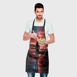 Фартук кулинарный Девушка на закате - космос, цвет: 3D-принт — фото 2