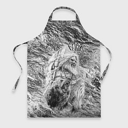 Фартук кулинарный Воин с топором и медведь, цвет: 3D-принт