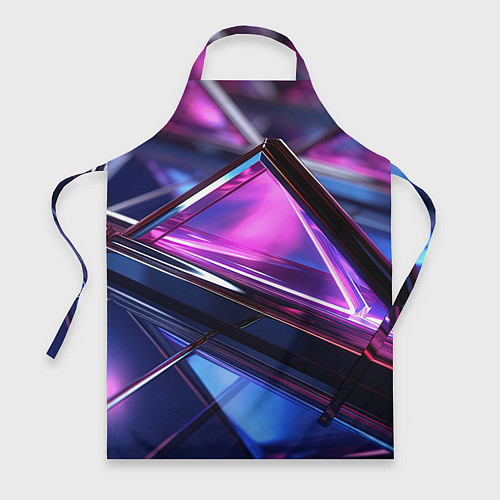 Фартук Фиолетовые абстрактные треугольники / 3D-принт – фото 1