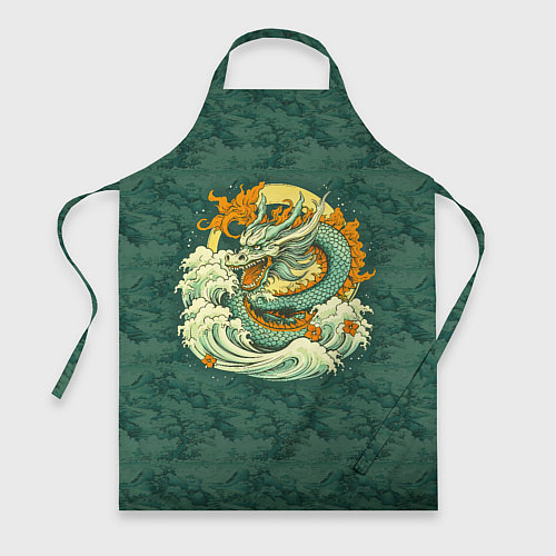 Фартук Китайский дракон с пейзажем / 3D-принт – фото 1