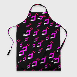 Фартук кулинарный JoJos Bizarre neon pattern logo, цвет: 3D-принт