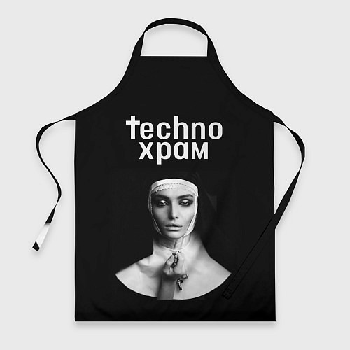 Фартук Techno храм монашка держит четки с крестиком / 3D-принт – фото 1
