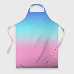 Фартук кулинарный Синий и голубо-розовый градиент, цвет: 3D-принт