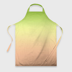 Фартук кулинарный Персиково-салатный градиент, цвет: 3D-принт