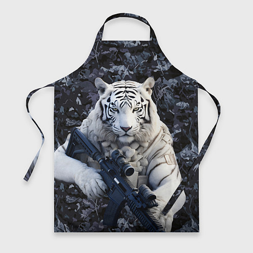 Фартук Белый тигр солдат / 3D-принт – фото 1