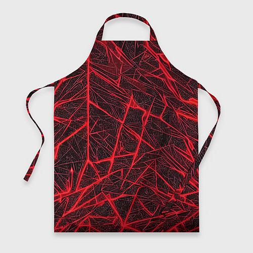 Фартук Красная паутина на чёрном фоне / 3D-принт – фото 1