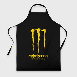 Фартук кулинарный Monster energy yellow color, цвет: 3D-принт