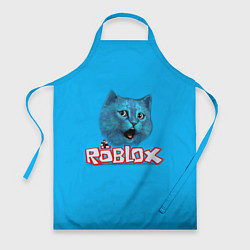 Фартук кулинарный Roblox синий кот, цвет: 3D-принт