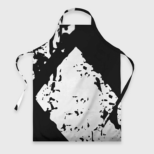 Фартук Чёрно белые краски / 3D-принт – фото 1