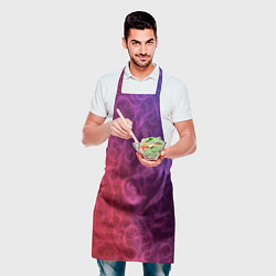 Фартук кулинарный Вихревые узоры на градиенте, цвет: 3D-принт — фото 2