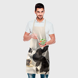Фартук кулинарный Корова на бежевом фоне, цвет: 3D-принт — фото 2