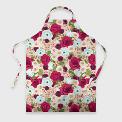Фартук кулинарный Цветочный фон, цвет: 3D-принт