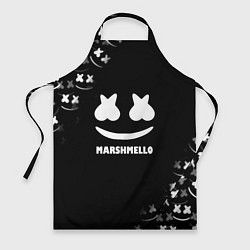 Фартук кулинарный Marshmello белое лого, цвет: 3D-принт
