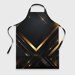 Фартук кулинарный Gold luxury black abstract, цвет: 3D-принт
