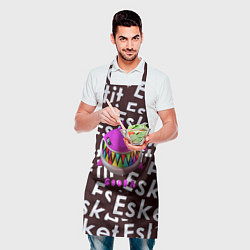 Фартук кулинарный Esskeetit logo pattern, цвет: 3D-принт — фото 2
