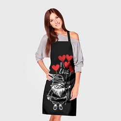 Фартук кулинарный Гном с сердечками, цвет: 3D-принт — фото 2