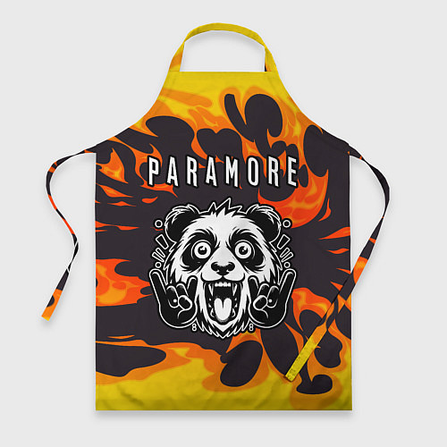Фартук Paramore рок панда и огонь / 3D-принт – фото 1