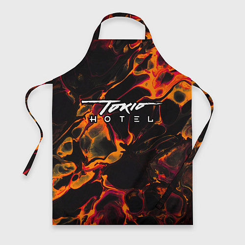 Фартук Tokio Hotel red lava / 3D-принт – фото 1
