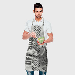 Фартук кулинарный Бездорожье - следы, цвет: 3D-принт — фото 2