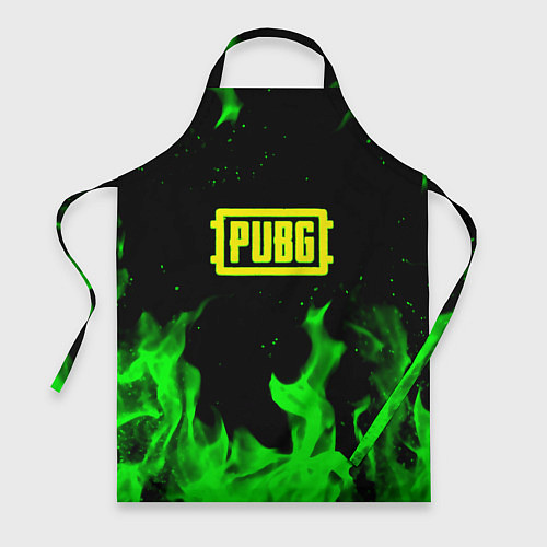 Фартук PUBG кислотное лого огненный стиль / 3D-принт – фото 1