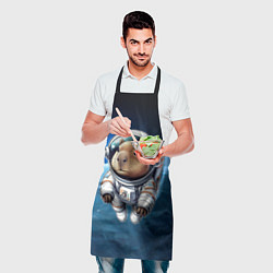 Фартук кулинарный Кроха капибара в космическом скафандре, цвет: 3D-принт — фото 2