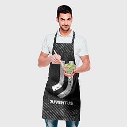 Фартук кулинарный Juventus с потертостями на темном фоне, цвет: 3D-принт — фото 2