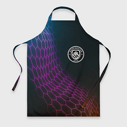 Фартук кулинарный Manchester City футбольная сетка, цвет: 3D-принт