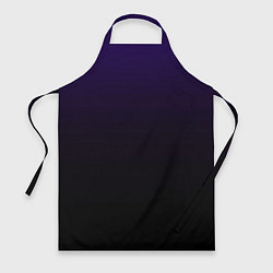 Фартук кулинарный Фиолетово-чёрный тёмный градиент, цвет: 3D-принт