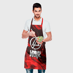 Фартук кулинарный Linkin park красный огонь, цвет: 3D-принт — фото 2