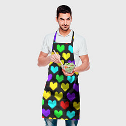 Фартук кулинарный Undertale heart pattern, цвет: 3D-принт — фото 2