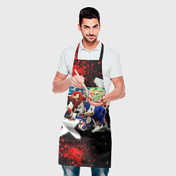 Фартук кулинарный Соник бум и его друзья, цвет: 3D-принт — фото 2