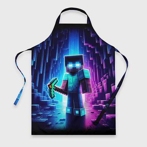 Фартук Minecraft - neon character ai art / 3D-принт – фото 1