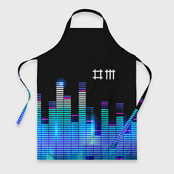Фартук кулинарный Depeche Mode эквалайзер, цвет: 3D-принт