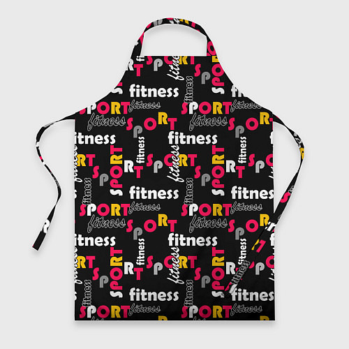 Фартук Спортивный узор желтый красный черный / 3D-принт – фото 1