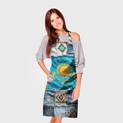 Фартук кулинарный Пэчворк джинсы в Казахстане, цвет: 3D-принт — фото 2