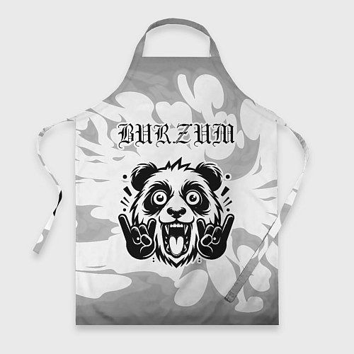 Фартук Burzum рок панда на светлом фоне / 3D-принт – фото 1