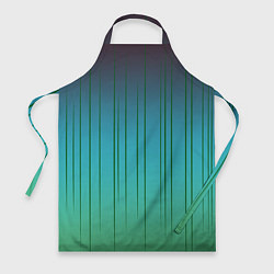 Фартук кулинарный Хаотичные зеленые линии, цвет: 3D-принт