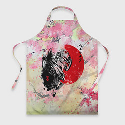 Фартук кулинарный Berserk sakura samurai, цвет: 3D-принт