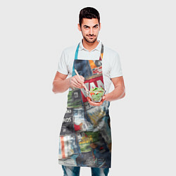 Фартук кулинарный Vanguard collage - ai art patchwork, цвет: 3D-принт — фото 2