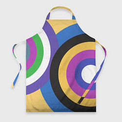 Фартук кулинарный Разноцветные круги, абстракция, цвет: 3D-принт
