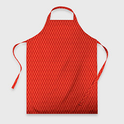 Фартук кулинарный Сочный красный паттерн сетка, цвет: 3D-принт